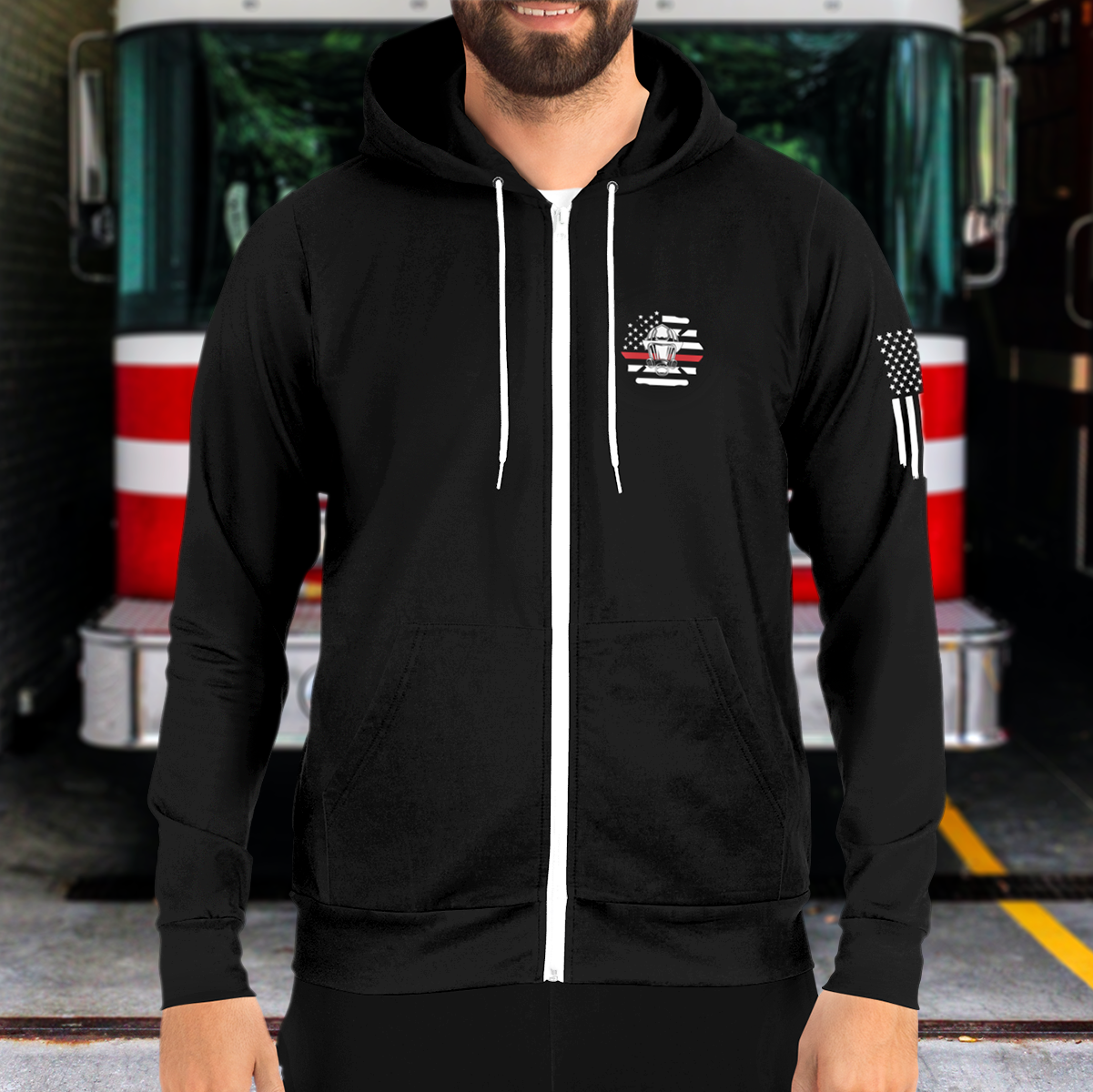 Retired USA Firefighter - Athletic Hoodie