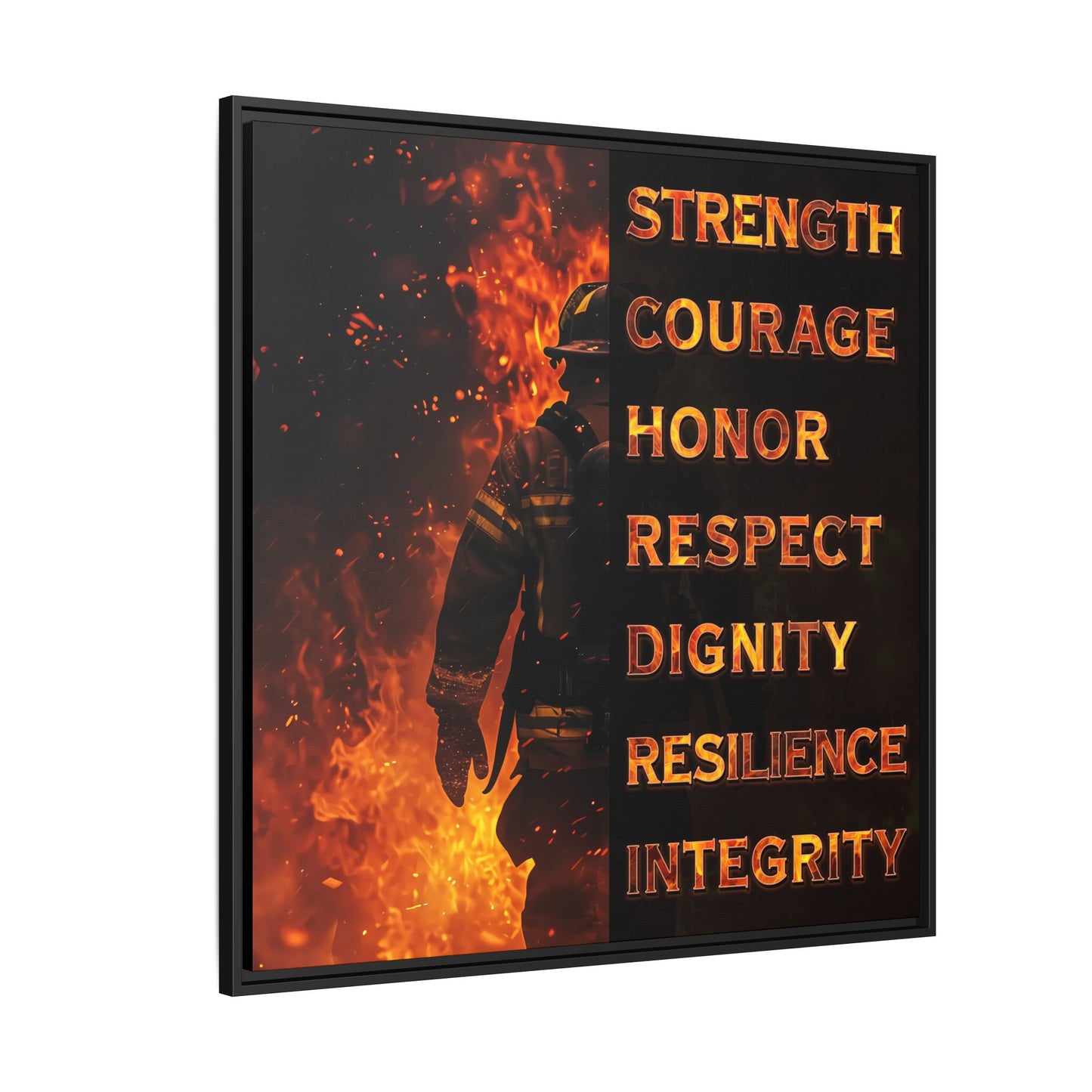 Anatomy of a Firefighter - Framed Canvas