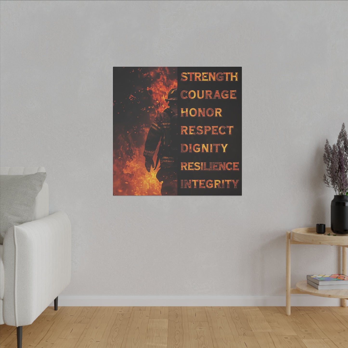 Anatomy of a Firefighter  - Stretched Canvas