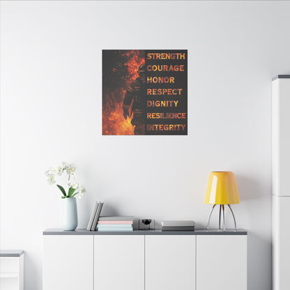 Anatomy of a Firefighter  - Stretched Canvas