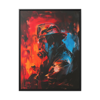 Into the blaze - Framed Canvas