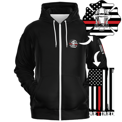 Retired USA Firefighter - Athletic Hoodie