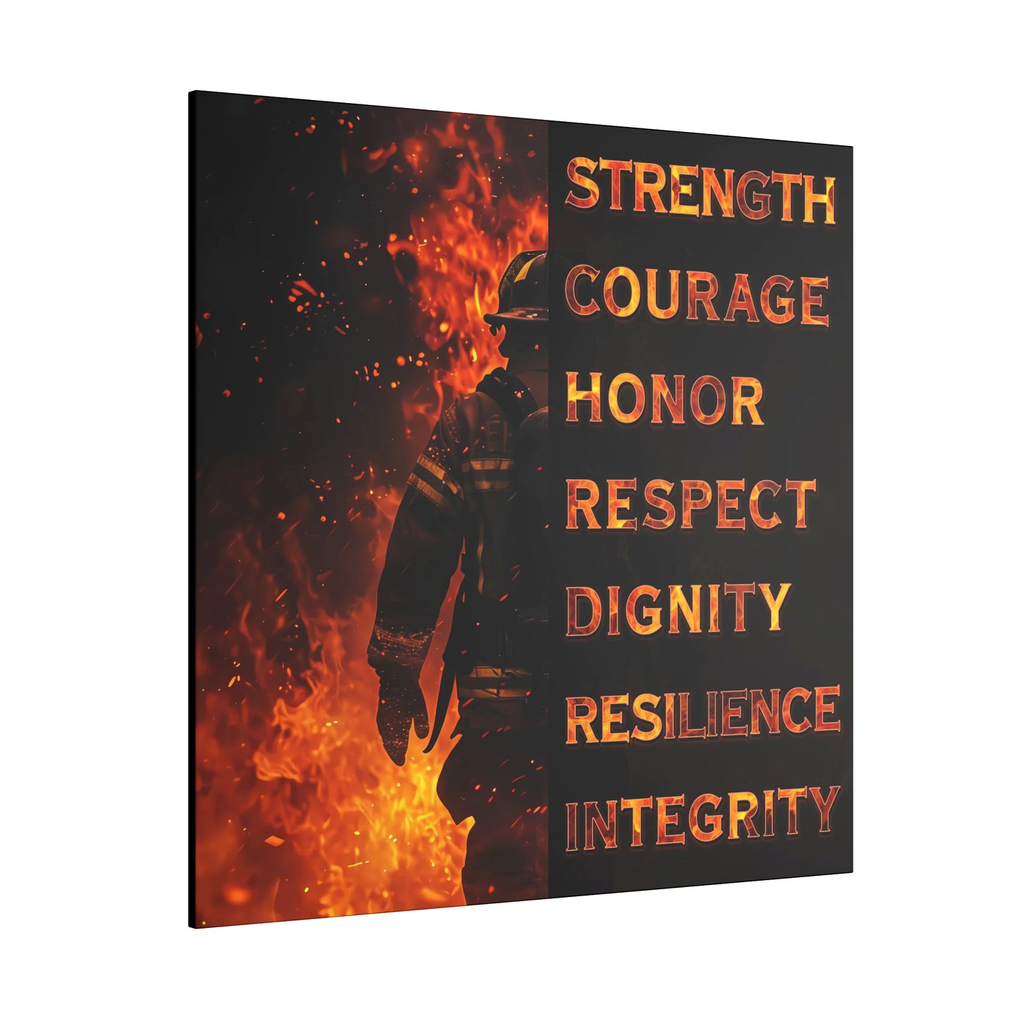 Anatomy of a Firefighter  - Stretched Canvas