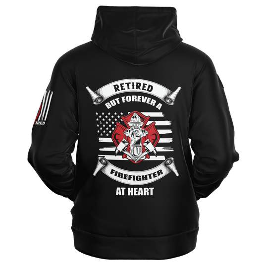 Retired USA Firefighter - Athletic Hoodie