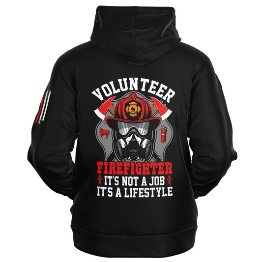 American Volunteer Firefighter - Athletic Hoodie